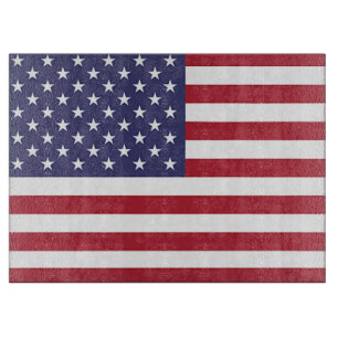 Glasstyckningsbord med Flagga från Förenade Stater