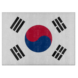 Glasstyckningsbord med Flagga från Sydkorea