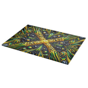 Glasstyckningsbord med Jamaican Färg