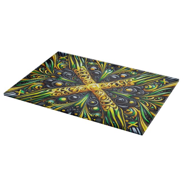 Glasstyckningsbord med Jamaican Färg (Hörn)
