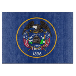 Glasstyckningsbräda med Flagga av Utah, USA