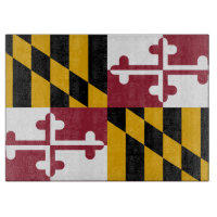 Glasstyckningsbrädor med Flagga av Maryland, USA