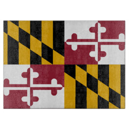 Glasstyckningsbrädor med Flagga av Maryland, USA