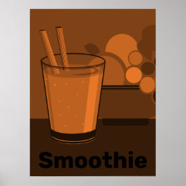 Glassvart, Orange Köksvägg Art Decor-Poster Poster