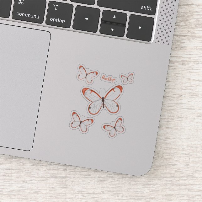 Glasswing fjäril serieillustration klistermärken (Detalj)