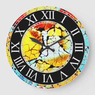 Glassworks Round Wall Clock Stor Klocka
