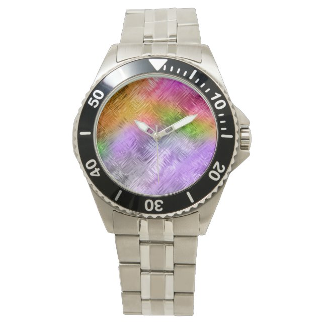 Glassy Ametrine Lila Struktur Armbandsur (Framsida)