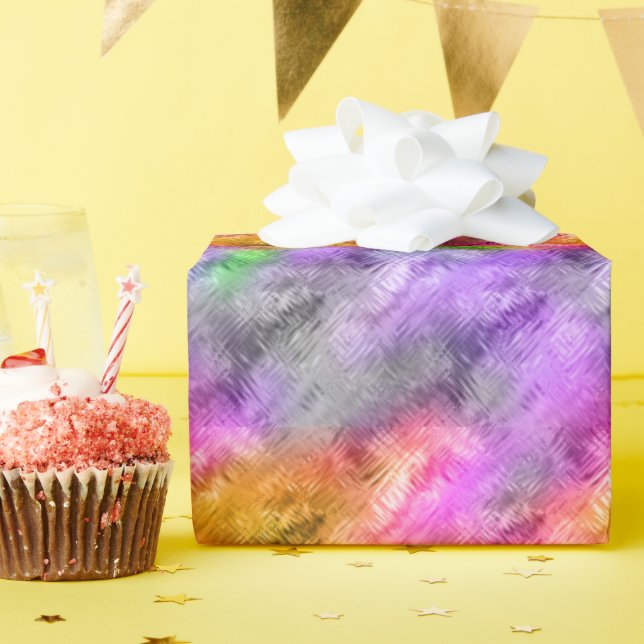 Glassy Ametrine Lila Struktur Presentpapper (Födelsedagsfest)