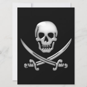 Glassy Pirat Skull & Sword Crossbone