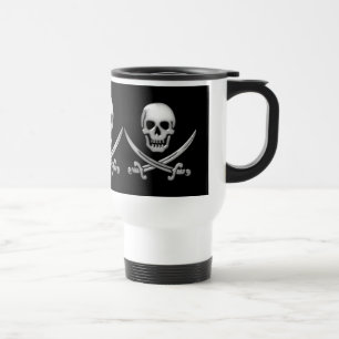 Glassy Pirat Skull & Sword Crossbone Resemugg