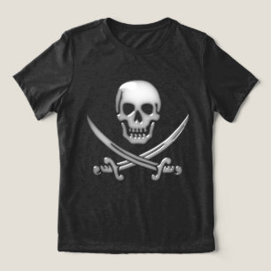 Glassy Pirat Skull & Sword Crossbone T Shirt