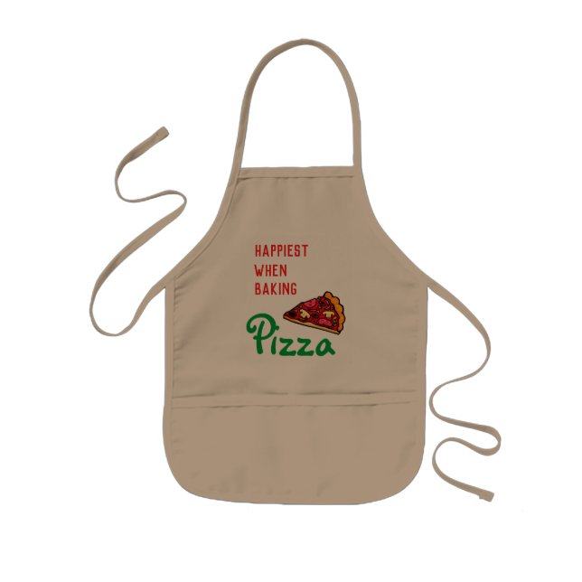  Glästa    när Pizza Kids' Apron bakas Barnförkläde (Framsidan)