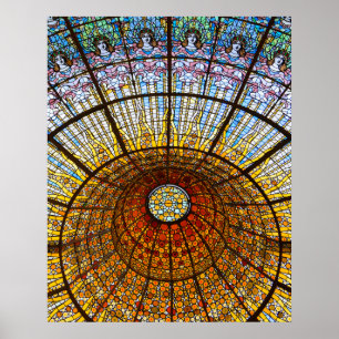 Glastak i Palau de Musica Spanien Poster