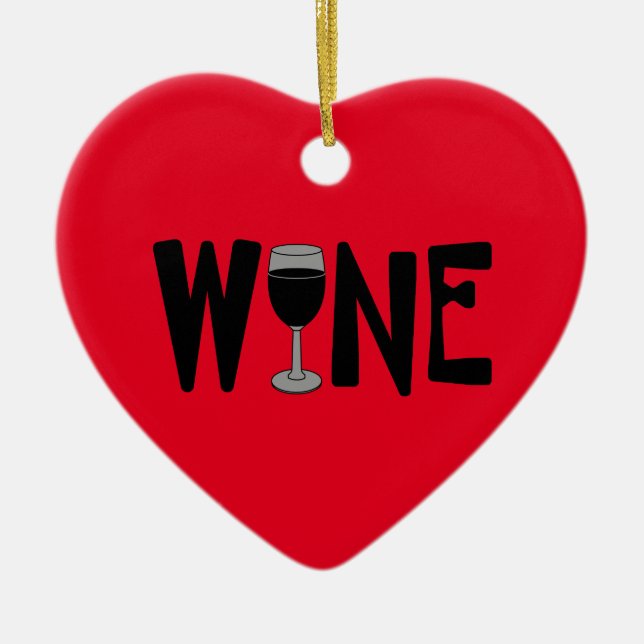 Glastext för vin julgransprydnad keramik (Framsidan)