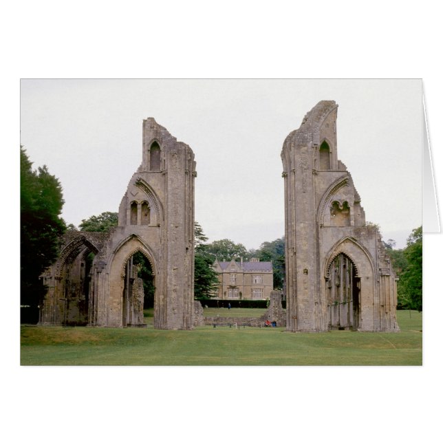 Glastonbury Abbey (1970-talet) Hälsningskort (Framsidan Horizontal)