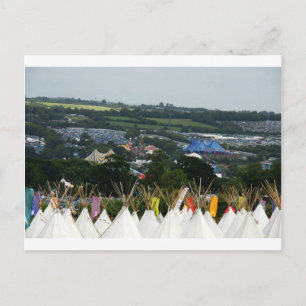 Glastonbury Festival Tee Time Vykort