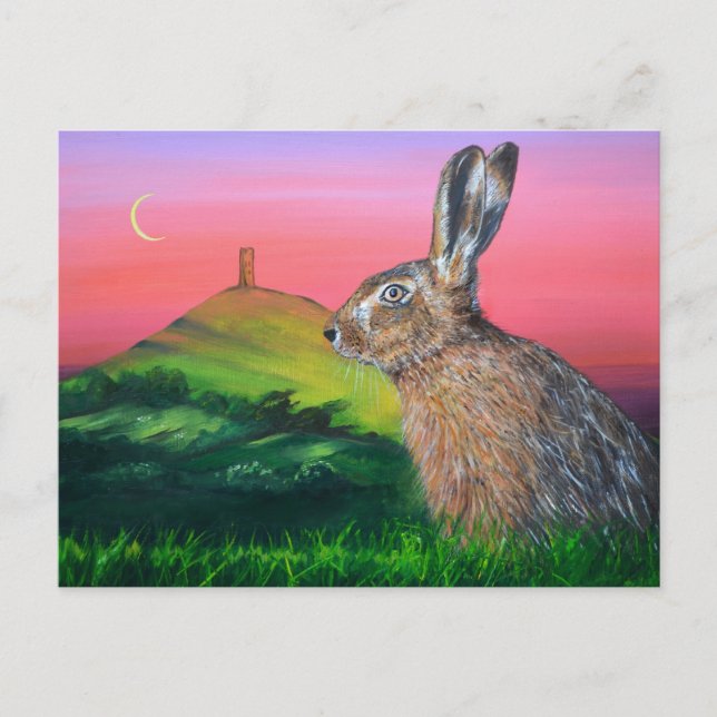 Glastonbury Hare Vykort (Framsida)
