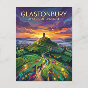 Glastonbury Storbritannien Vykort