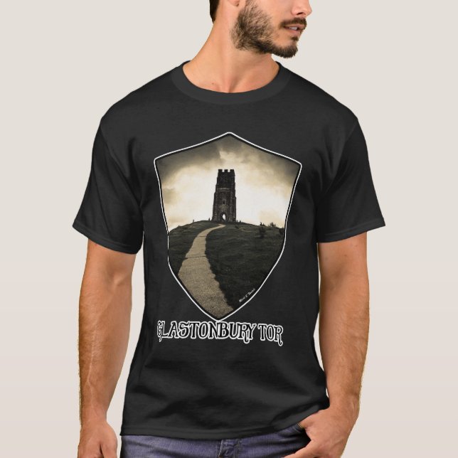 Glastonbury Tor - gotiska Avalon Tee Shirt (Framsida)