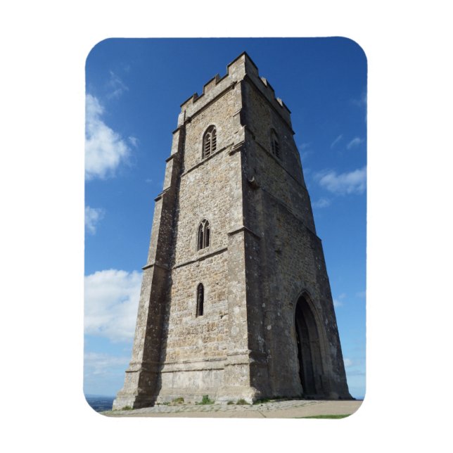 Glastonbury Tor Torn Magnet (Vertikal)