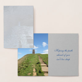 Glastonbury Tor Väg Foil Card Folierat Kort