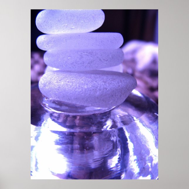 Glasutskrift av Ametyst Sea Poster (Framsidan)