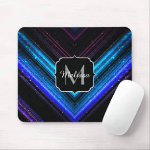 Glasvar metallblå lila chevron Monogram Musmatta