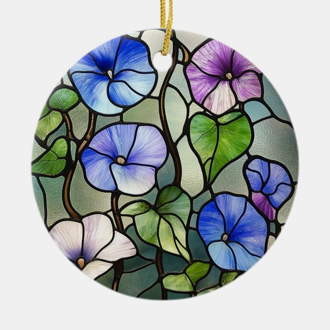Glasvaror av rostat glas på morgonen julgransprydnad keramik (Framsidan)