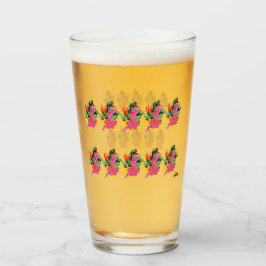 Glasvaror: Tropiska blommor Glaskopp