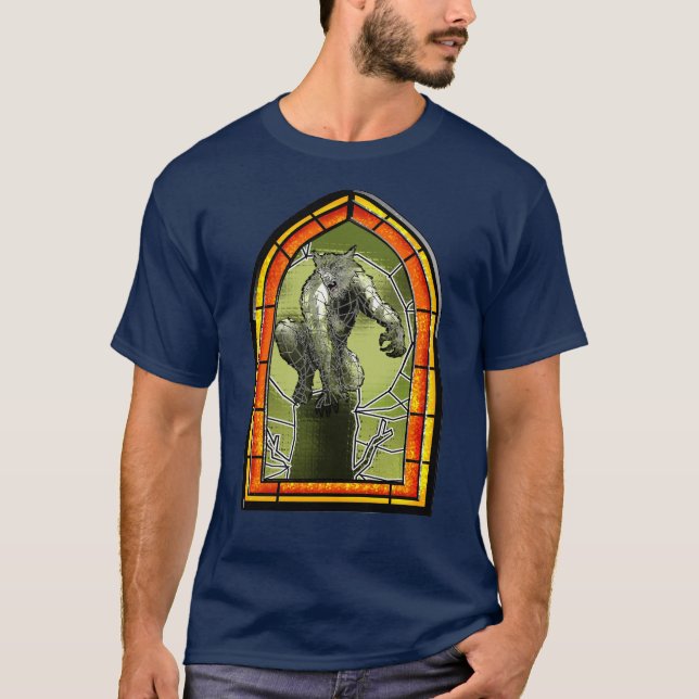 Glasvarulv, fastsatt t shirt (Framsida)