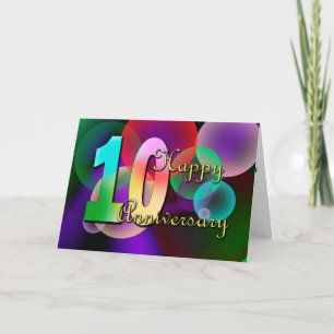 Glatt 10-årsjubileum (bröllopsjubileum) kort