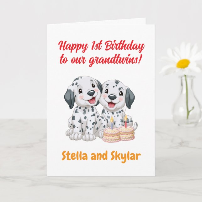 Glatt 1-årsdag Grandtwins, Valpar   Kort (Liten växt)