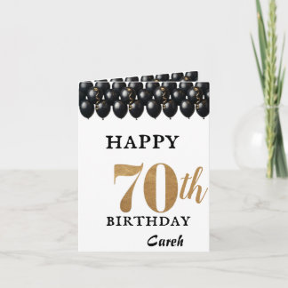 glatt 70-årsdagars önskemål-kort kort