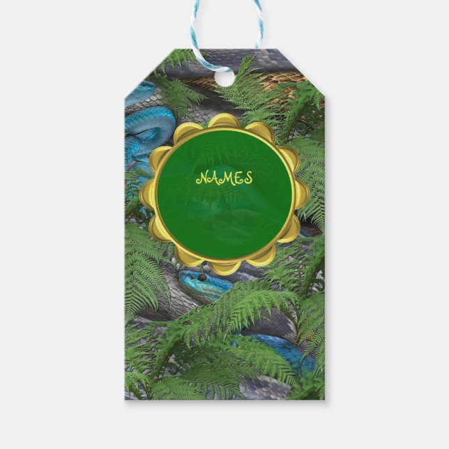 Glatt afrikansk jungle presentetikett (Framsidan)