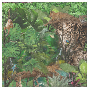 Glatt afrikansk jungle tyg