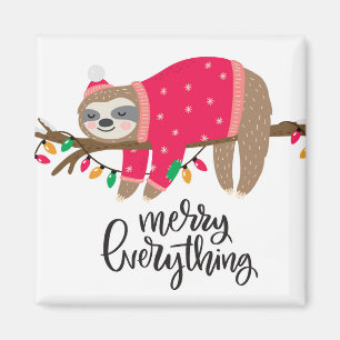 Glatt allt   sömnig Sloth Magnet