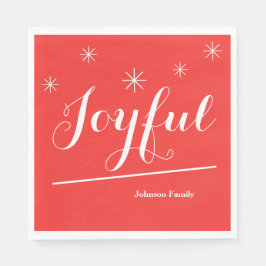Glatt Anpassningsbar i julfamiljen Namn Cute Red Pappersservett