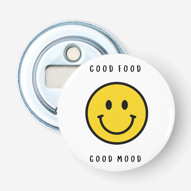Glatt ansikte flasköppnare, emoji ansikte  flasköppnare (Framsidan)