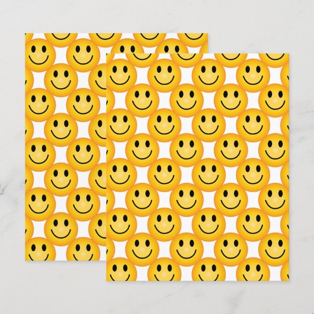Glatt Ansikte Hantverkspapper, Smiley Glada Ansikt (Fram/baksida)