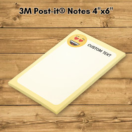 Glatt ansikte med hjärtformade ögon post-it block
