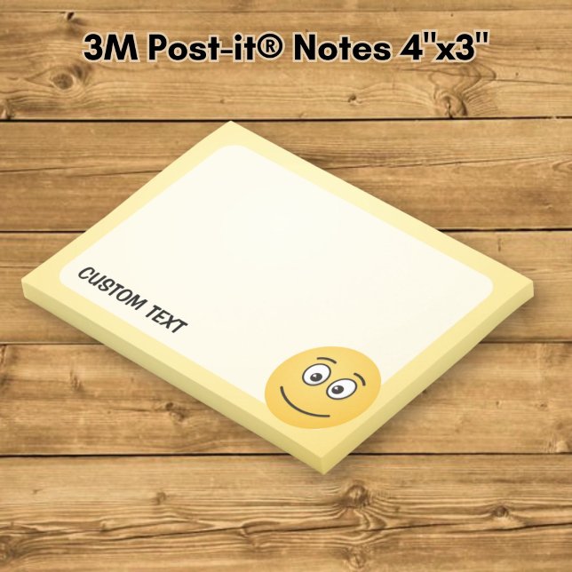 Glatt ansikte med öppna ögon post-it block (Skapare uppladdad)