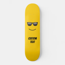 Glatt ansikte med solglasögon mini skateboard bräda 18,5 cm