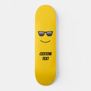 Glatt ansikte med solglasögon mini skateboard bräda 18,5 cm