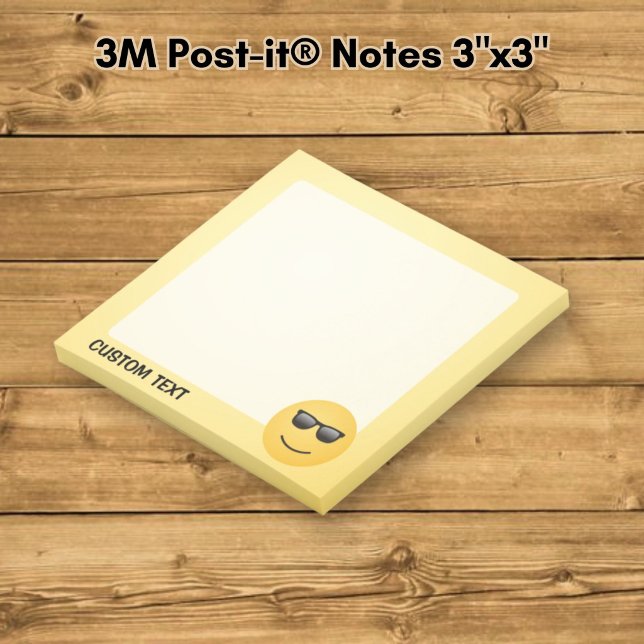 Glatt ansikte med solglasögon post-it block (Skapare uppladdad)