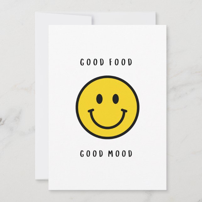 Glatt ansikte present, emoji ansikte  inbjudningar (Framsida)