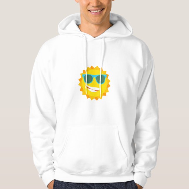 Glatt ansikte, sol 🌞 hoodie ! (Framsida)