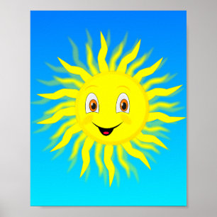 Glatt Ansikte Solsken Poster