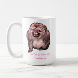 Glatt apa-mugg - Kan anpassas Kaffemugg
