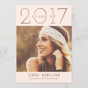 Glatt år REDIGERBAR FÄRG Examen Annonsering Meddelande