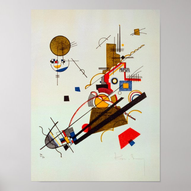 Glatt Ascension, 1923 av Wassily Kandinsky Poster (Framsidan)